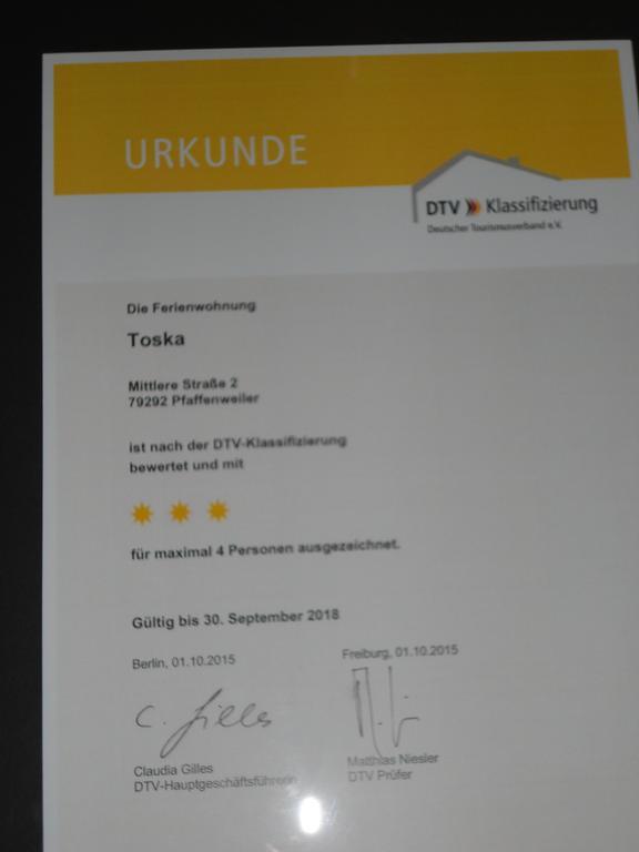 Ferienwohnung Toska Pfaffenweiler Extérieur photo